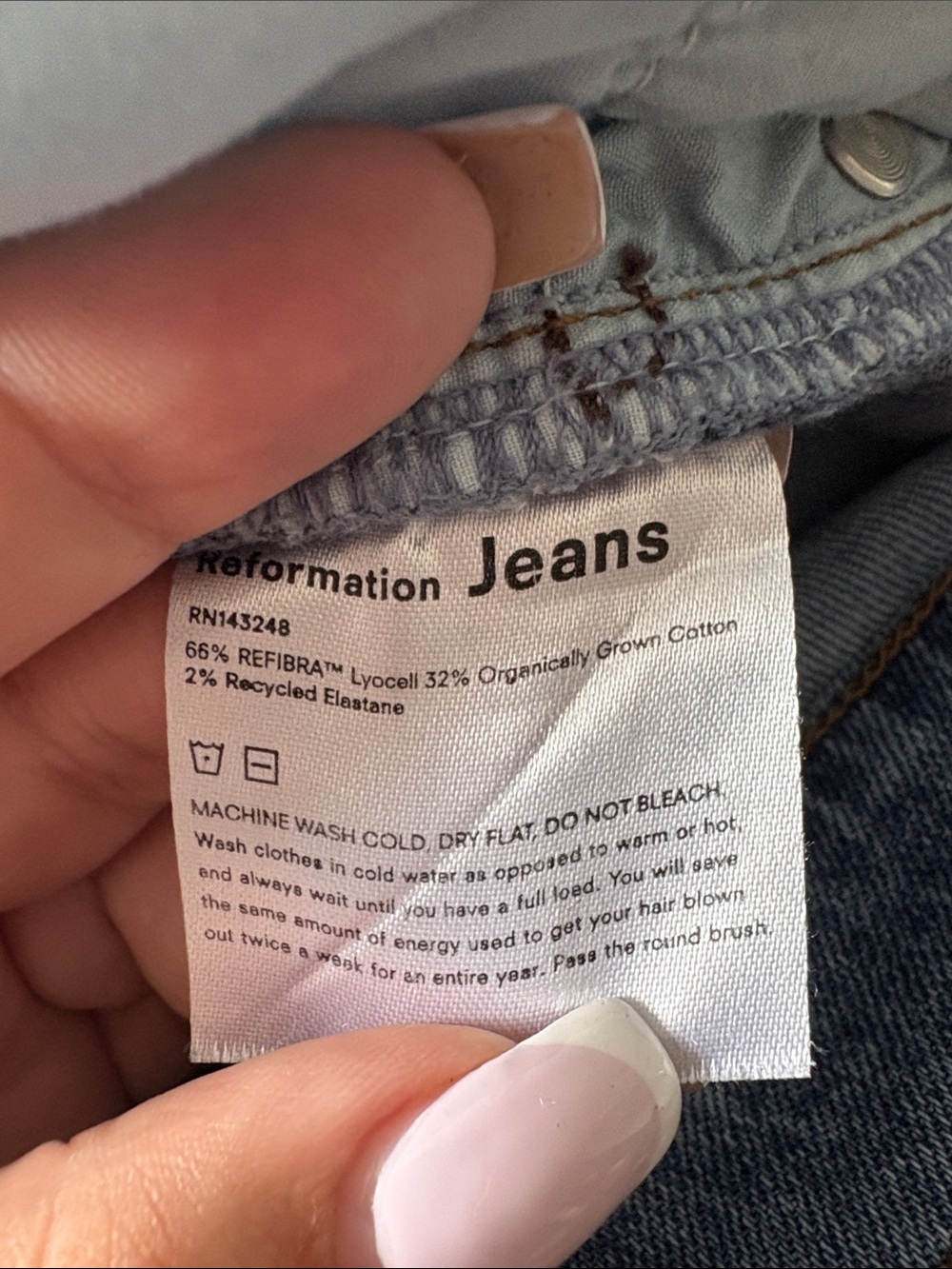 Reformation Harper High Rise Skinny Jeans Como Wash Size 29 - Picture 6 of 6